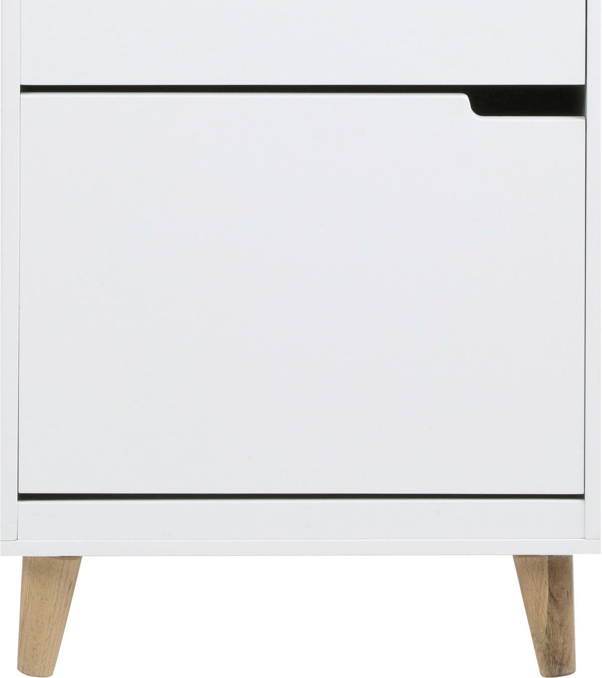 OMARA Z LOPUTAMI ZA ČEVLJE bela - barve hrasta/bela, Design, leseni material/les (47/133,5/30cm) - Livetastic