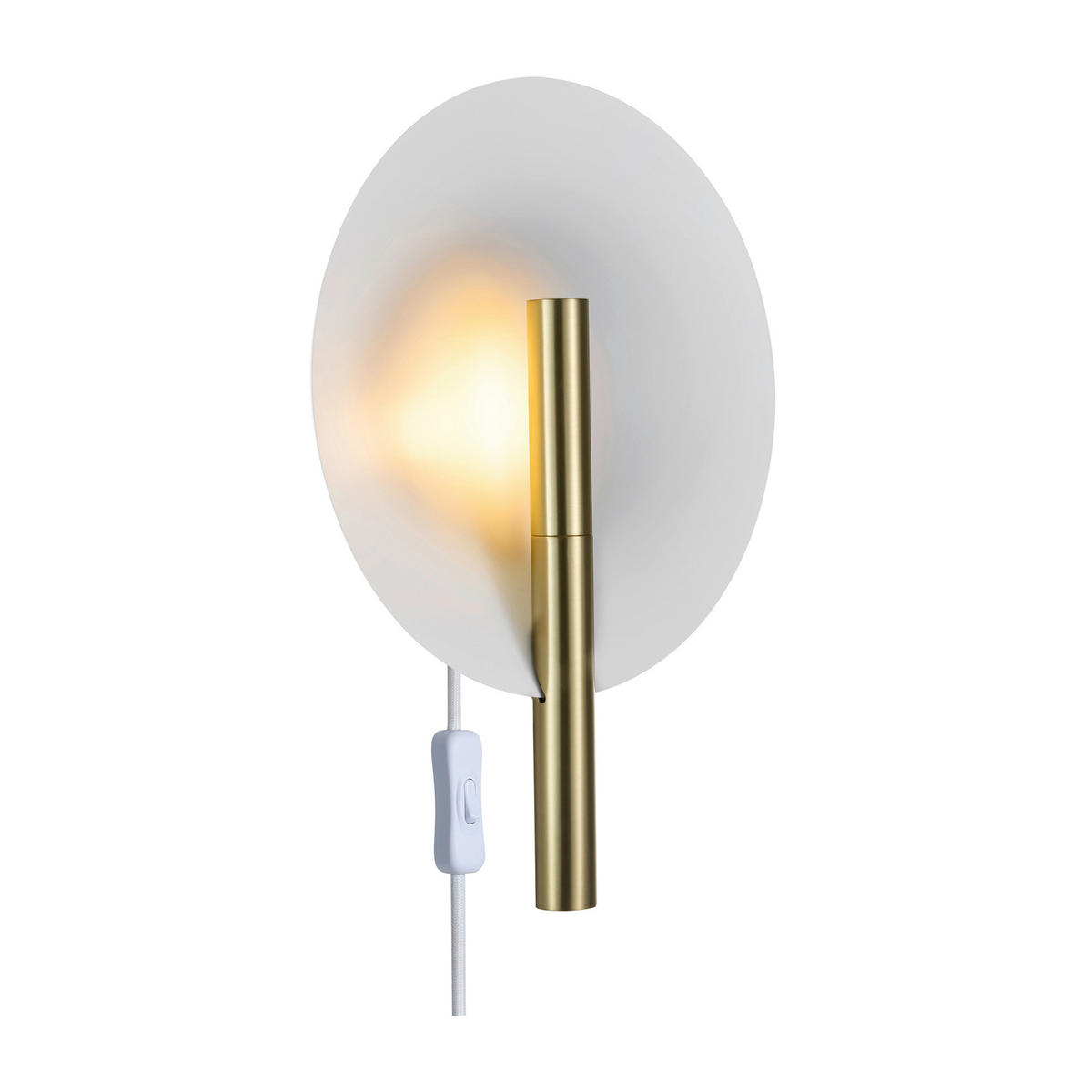 WANDLEUCHTE Furiko 31,6 cm  - Messingfarben/Weiß, Design, Metall (31,6cm) - Nordlux