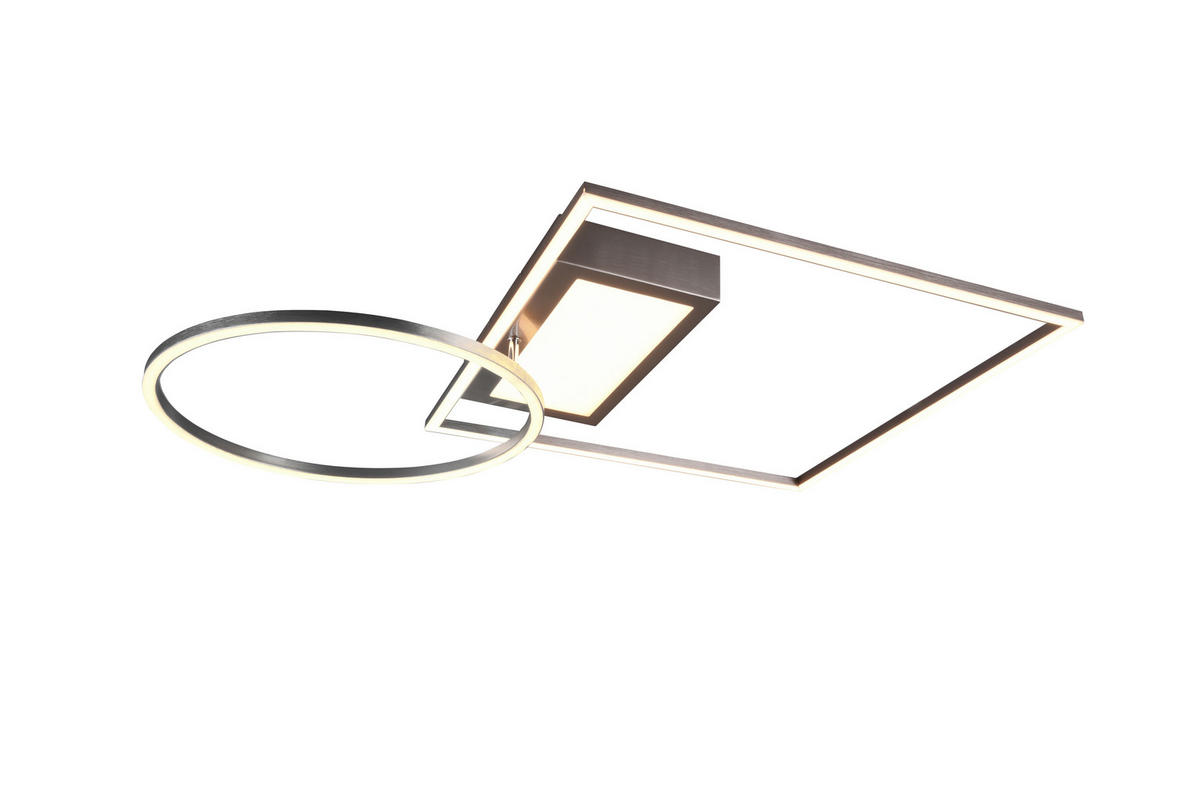 PLAFONIERĂ CU LED - culoare nichel, Design, metal (64,5/9,0/86,5cm)