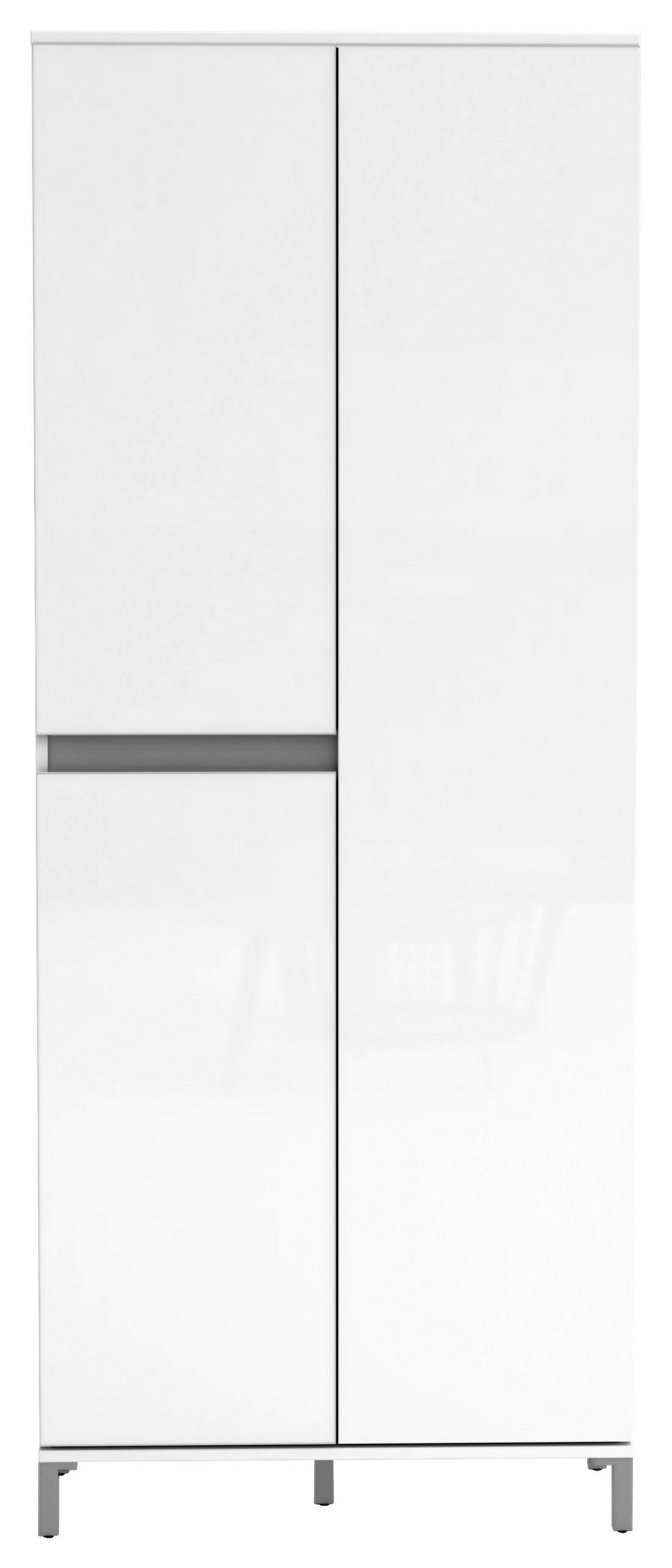 ORMAR GARDEROBNI  bijela  - bijela/antracit, Design, drvni materijal/plastika (80/200/34cm) - Xora