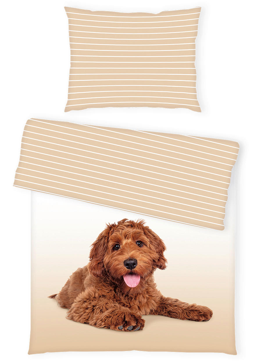 BETTWÄSCHE Hunde Bettwäsche Renforcé 140/200 cm  - Cognac, Basics, Textil (140/200cm) - Herding