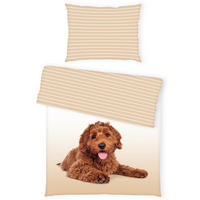 BETTWÄSCHE Hunde Bettwäsche Renforcé 140/200 cm  - Cognac, Basics, Textil (140/200cm) - Herding