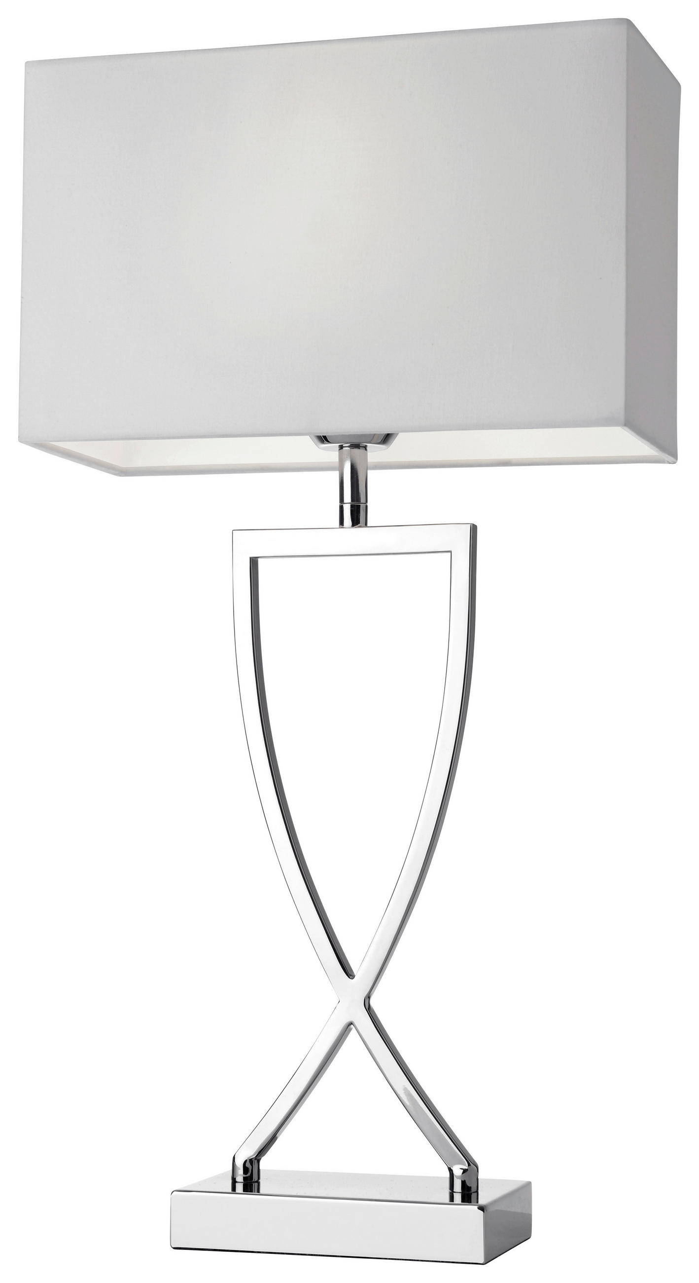 TISCHLEUCHTE - Chromfarben/Weiß, Design, Textil/Metall (27/52/12cm) - Villeroy & Boch