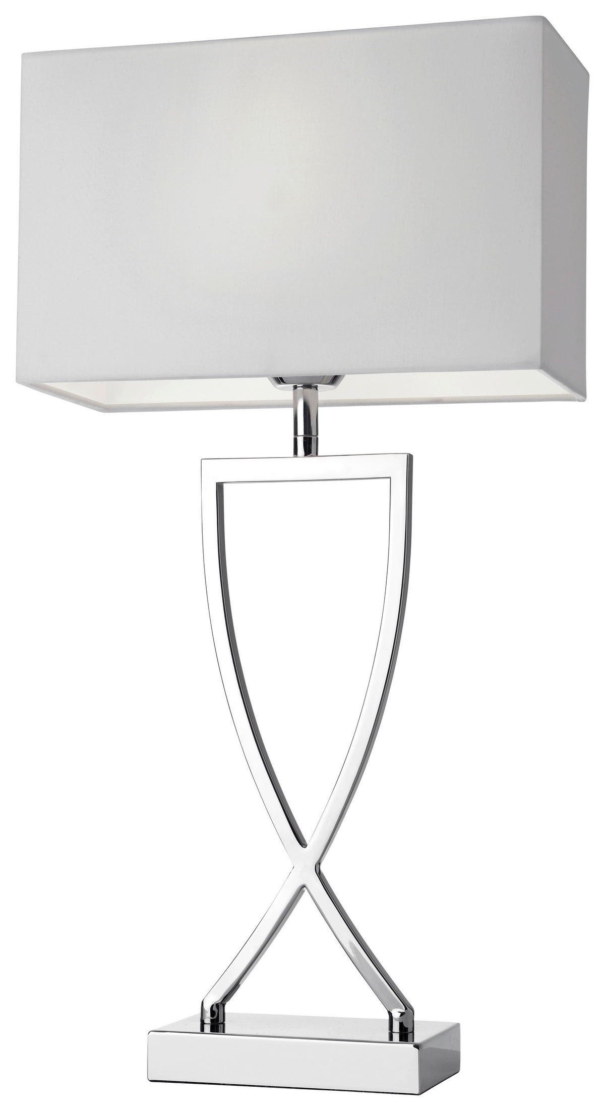 TISCHLEUCHTE - Chromfarben/Weiß, Design, Textil/Metall (27/52/12cm) - Villeroy & Boch