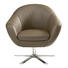 SESSEL Echtleder Braun - Chromfarben/Braun, Design, Leder/Metall (84/82/71cm) - Joop!