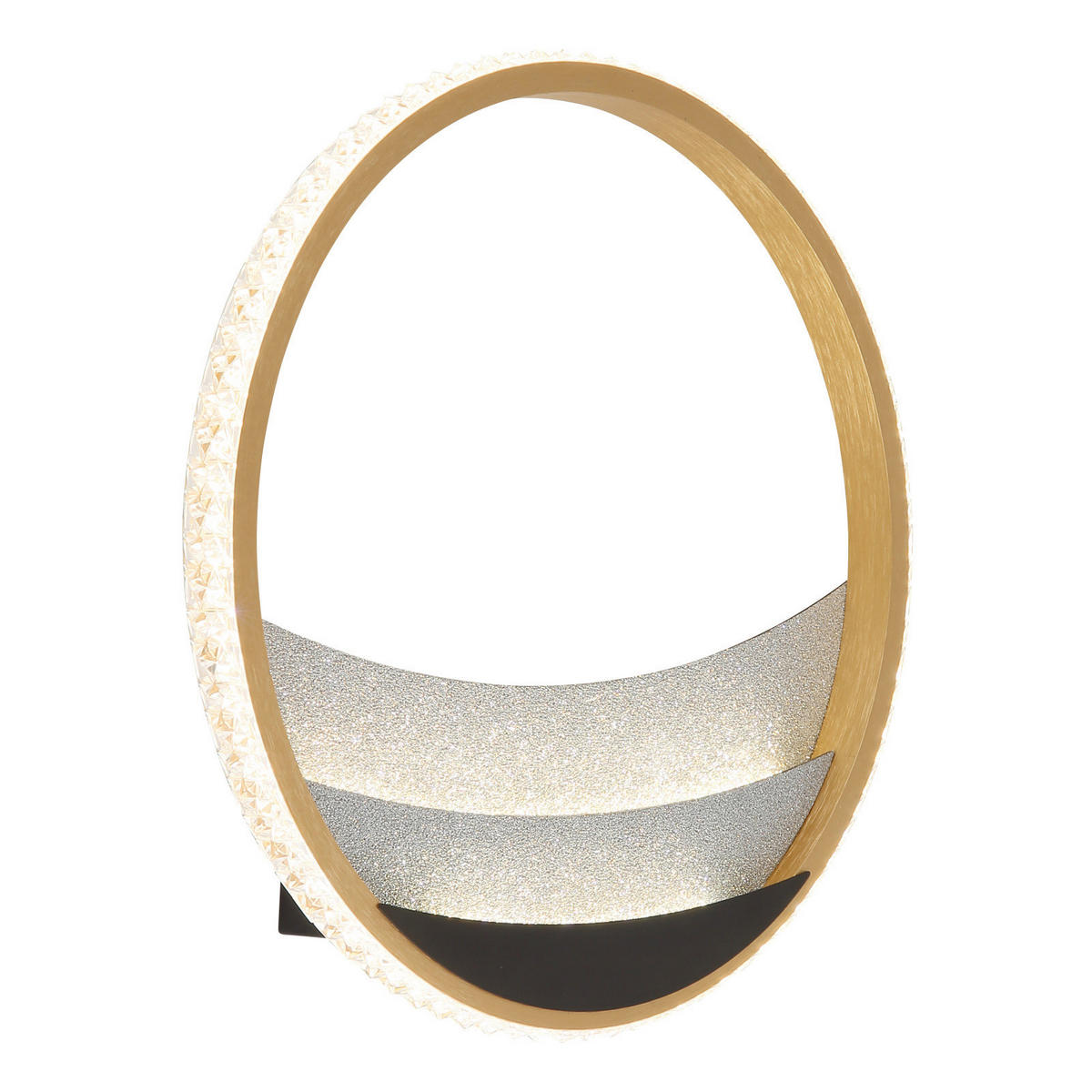 LED-DECKENLEUCHTE 29.5/6 cm   - Goldfarben/Schwarz, Design, Kunststoff/Metall (29.5/6cm) - Globo