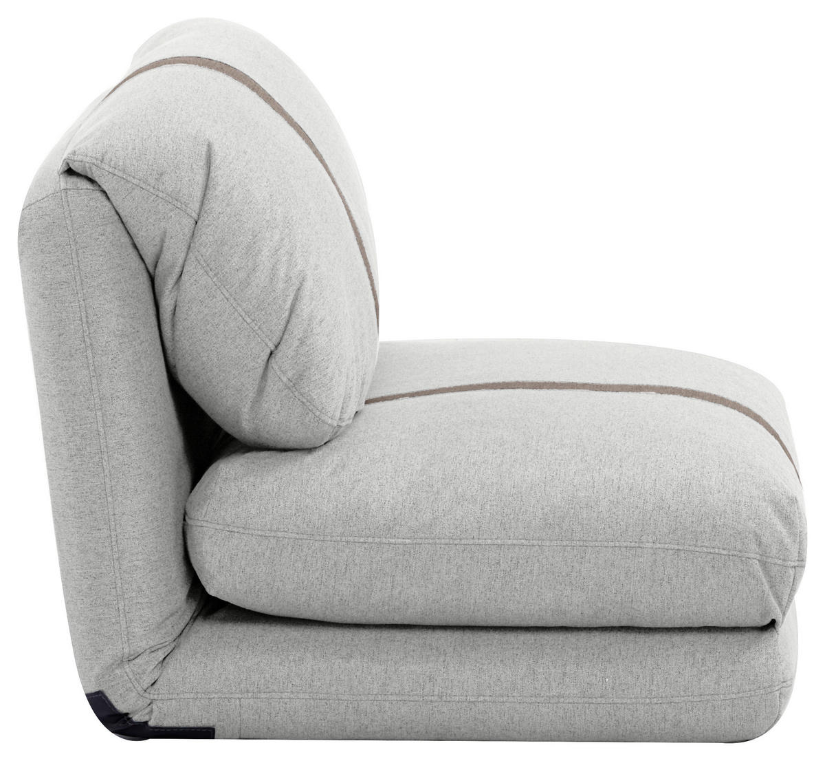 SCHLAFSESSEL Webstoff Weiß    - Hellbraun/Weiß, MODERN, Textil (78/58/82cm) - Livetastic