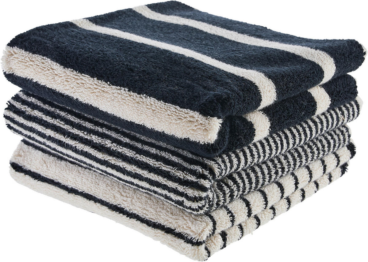 Prosop Pentru Mâini 50/100 cm negru, ecru  - negru/ecru, Konventionell, textil (50/100cm) - Dieter Knoll