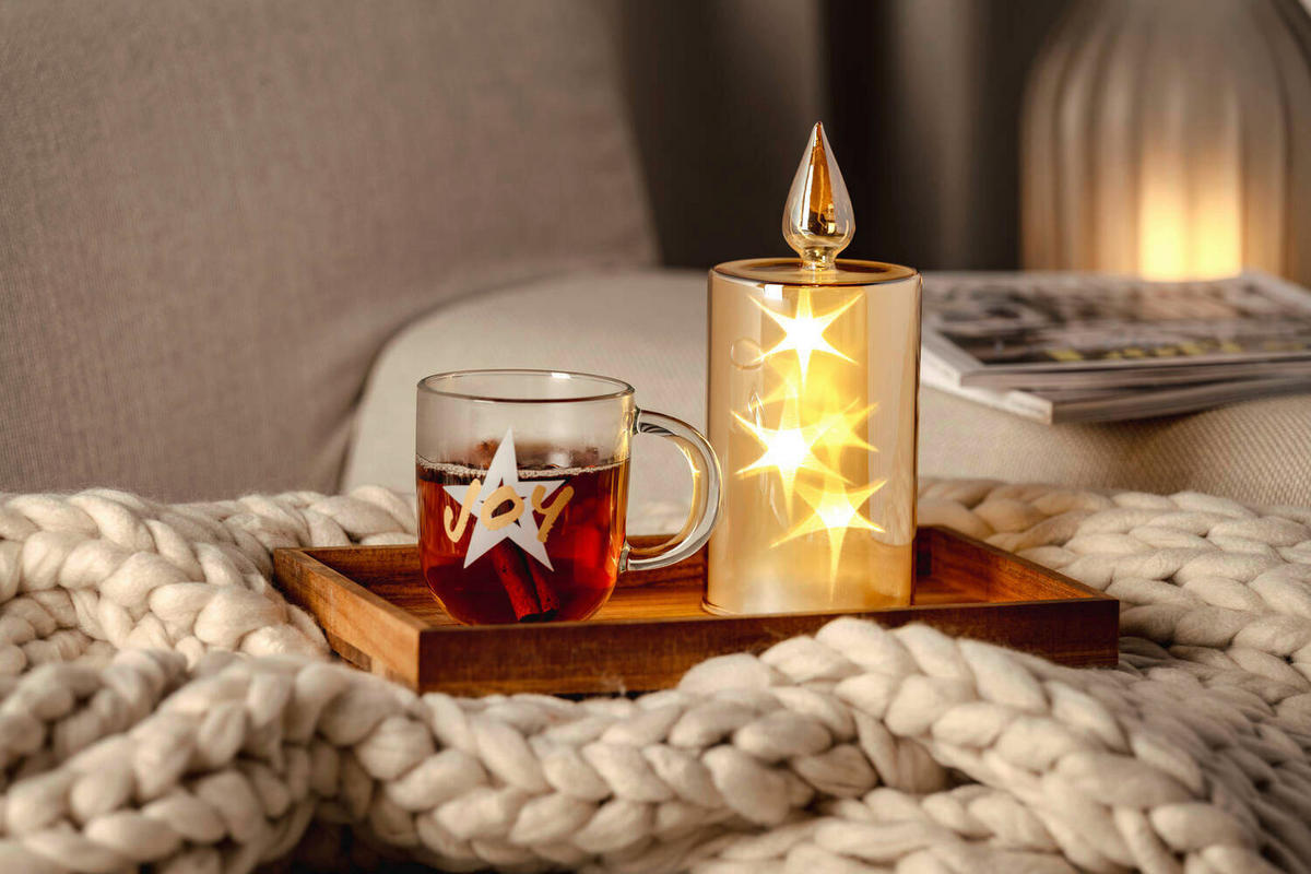 TASSE SILENZIO   0,30 ml  - Transparent/Goldfarben, LIFESTYLE, Glas (12,50/10,00/8,70cm) - Leonardo