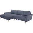 ECKSOFA in Webstoff Blaugrau  - Buchefarben/Blaugrau, KONVENTIONELL, Holz/Textil (169/294cm) - Carryhome