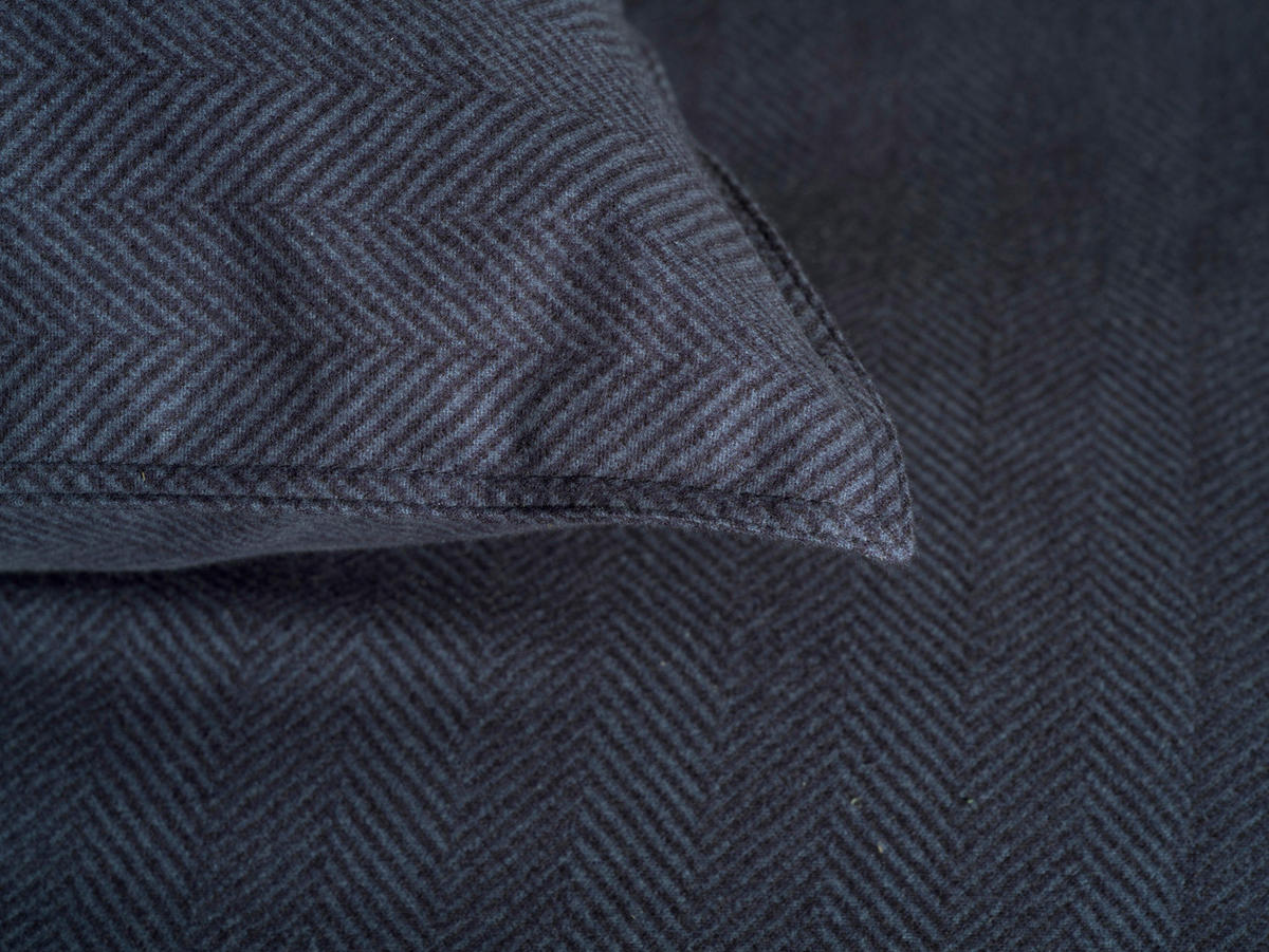 BETTWÄSCHE Spina Flanell 155/220 cm  - Dunkelblau, Basics, Textil (155/220cm)
