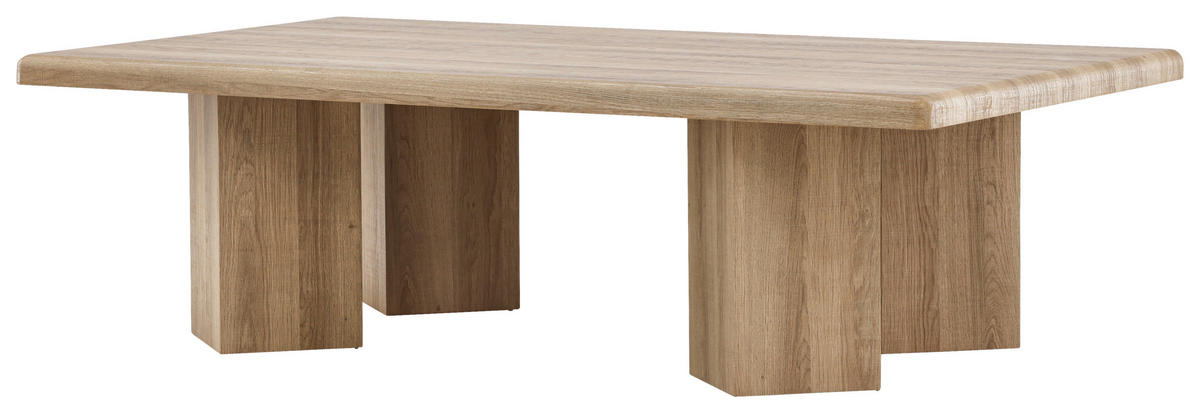 COUCHTISCH Pappel furniert 140/80/40 cm quadratisch Hellbraun  - Hellbraun, Design, Holz (140/80/40cm) - Livetastic