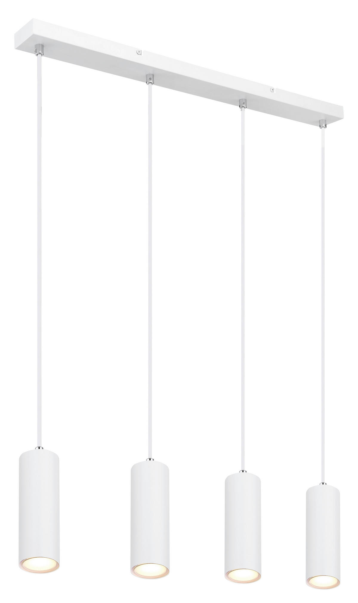 HÄNGELEUCHTE 65/6/120 cm   - Weiß, Design, Metall (65/6/120cm) - Globo