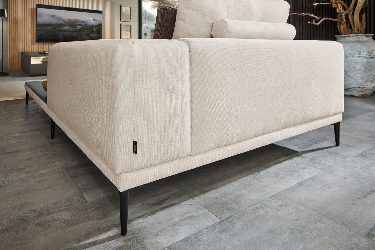 LIEGE Leinwand Naturfarben  - Schwarz/Naturfarben, Design, Textil/Metall (141/85/225cm) - Belluti