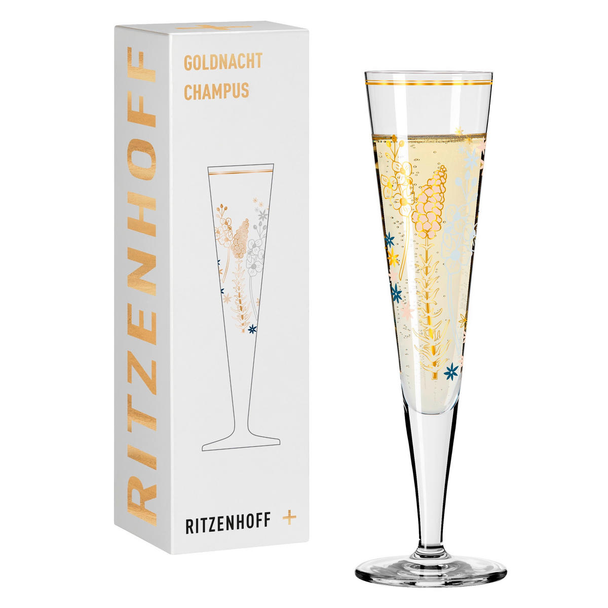 CHAMPAGNERGLAS 205 ml  - Silberfarben/Goldfarben, LIFESTYLE, Glas (7,2/7,2/24,0cm) - Ritzenhoff