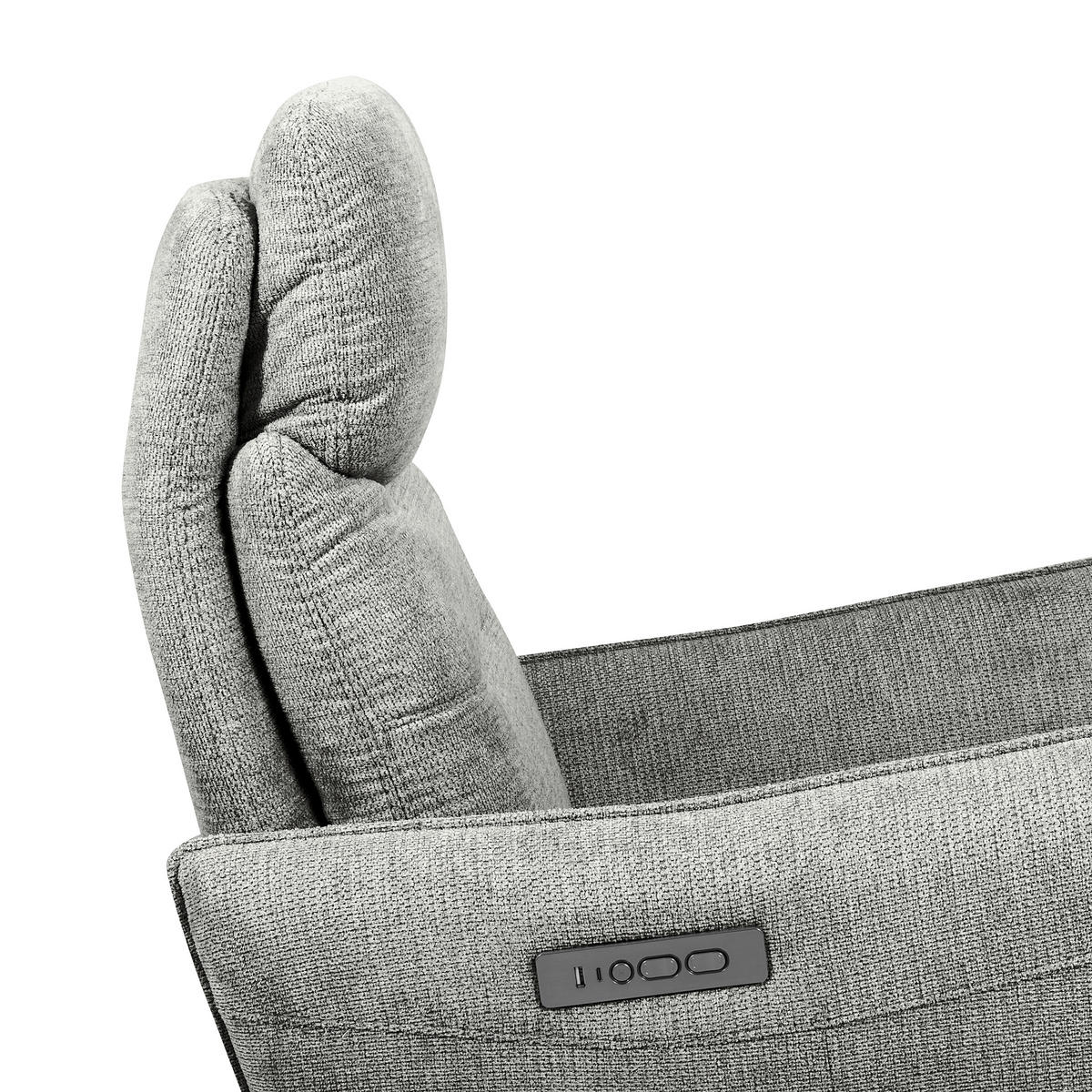 RELAXSESSEL in Textil Hellgrau  - Hellgrau/Schwarz, Design, Textil/Metall (77/107/88cm) - Livetastic