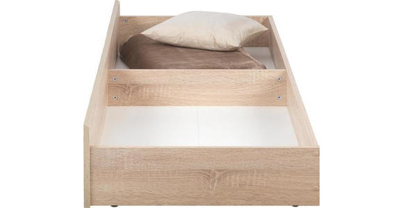BETTKASTEN Sonoma Eiche - Sonoma Eiche, KONVENTIONELL, Holzwerkstoff/Kunststoff (199/23/64cm) - Carryhome
