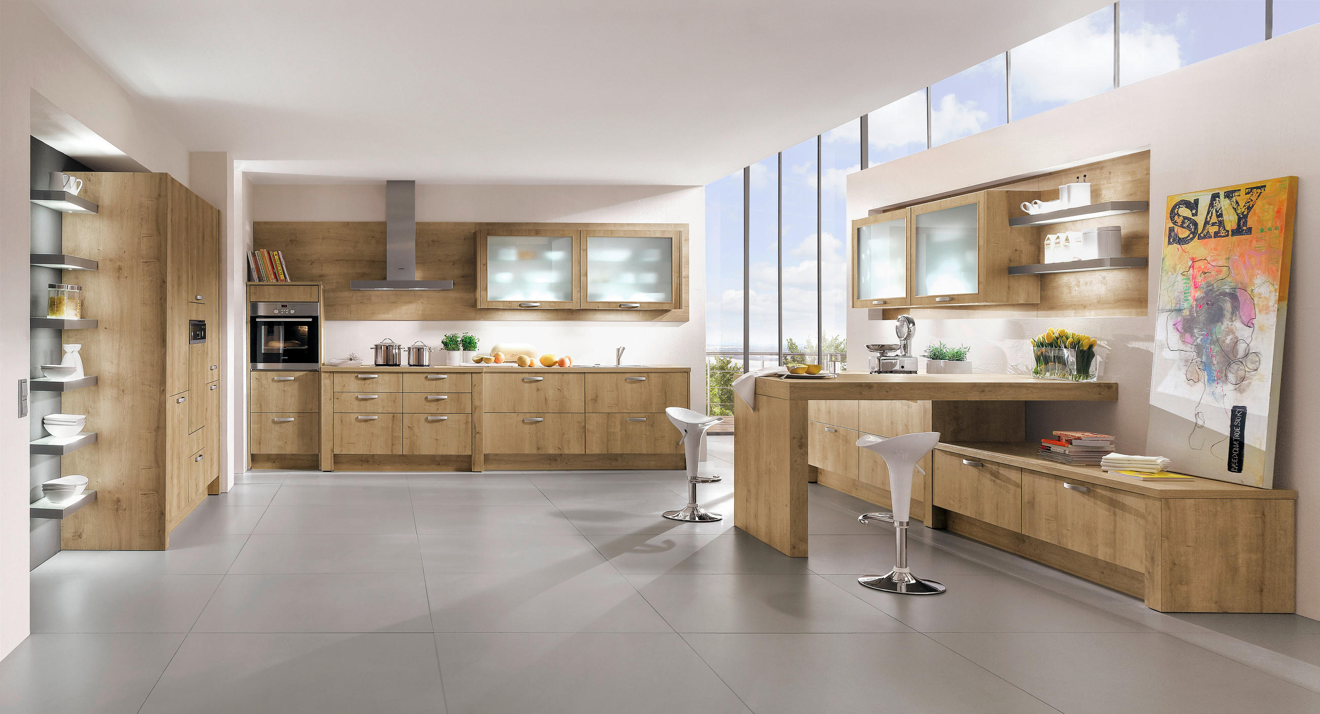 EINBAUKÜCHE   - Design, Holzwerkstoff - Celina