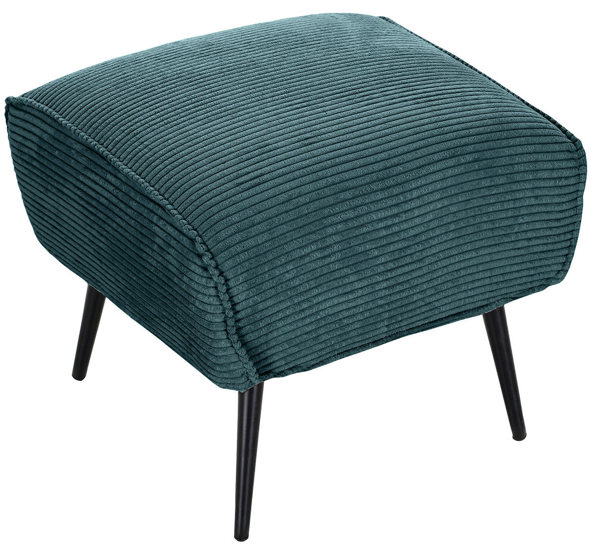 HOCKER in Textil Türkis  - Türkis/Schwarz, Design, Textil/Metall (60/49/53cm) - Landscape