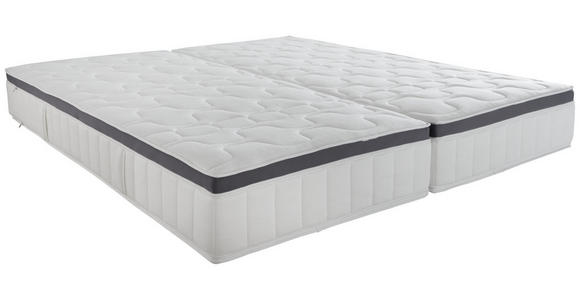 BOXSPRINGBETT 180/200 cm in Bordeaux - Chromfarben/Bordeaux, KONVENTIONELL, Leder/Textil (180/200cm) - Novel