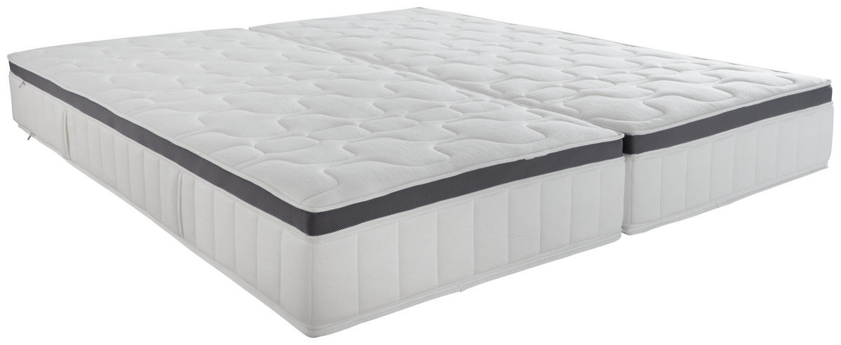 BOXSPRINGBETT 200/200 cm  in Bordeaux  - Chromfarben/Bordeaux, Konventionell, Leder/Textil (200/200cm) - Novel