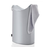 WÄSCHESAMMLER - Silberfarben/Grau, Basics, Textil/Metall (45/67/28cm) - Blomus