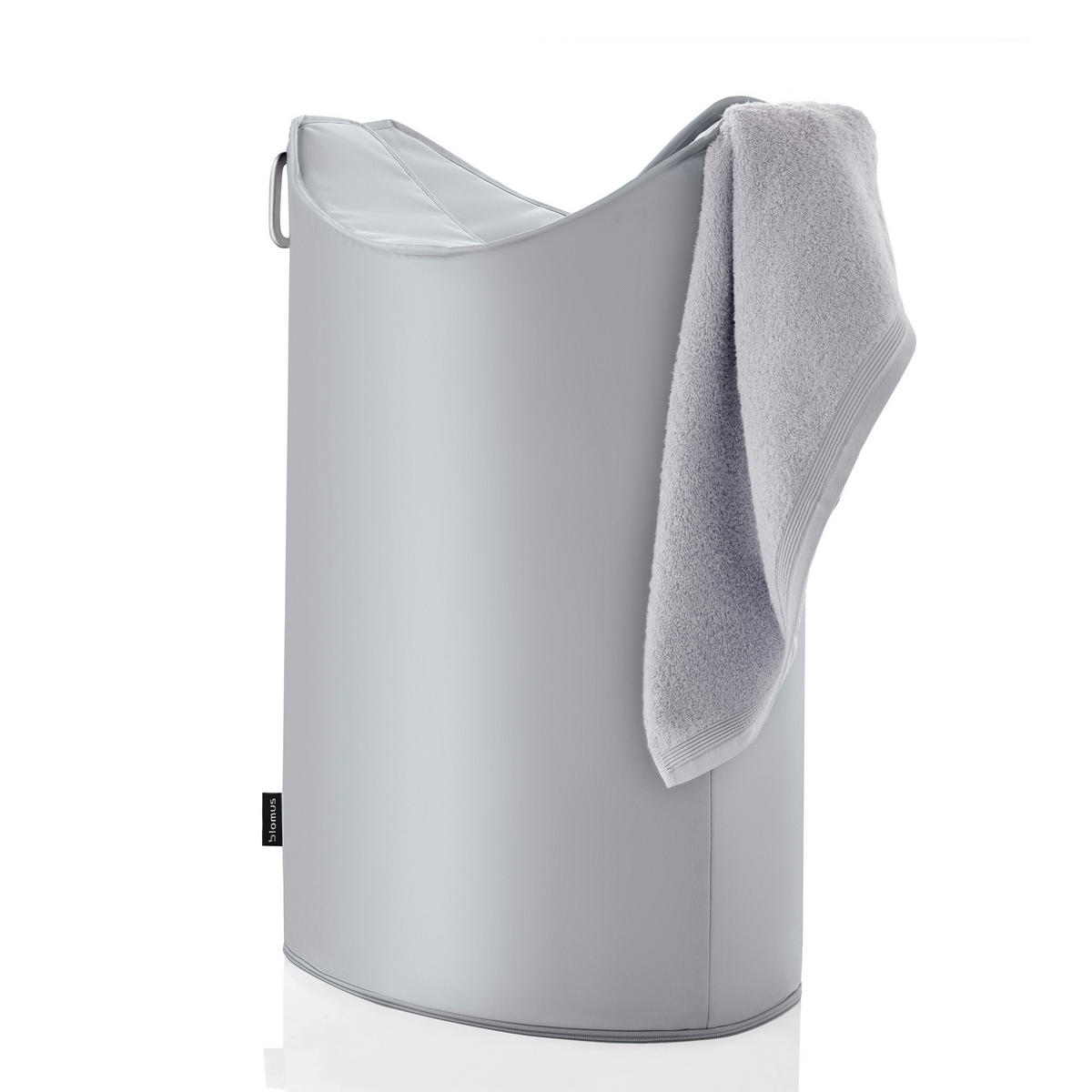 WÄSCHESAMMLER - Silberfarben/Grau, Basics, Textil/Metall (45/67/28cm) - Blomus