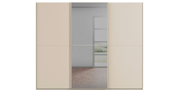 SCHWEBETÜRENSCHRANK  in Champagner  - Champagner, KONVENTIONELL, Glas/Holzwerkstoff (242/223/68cm) - Novel