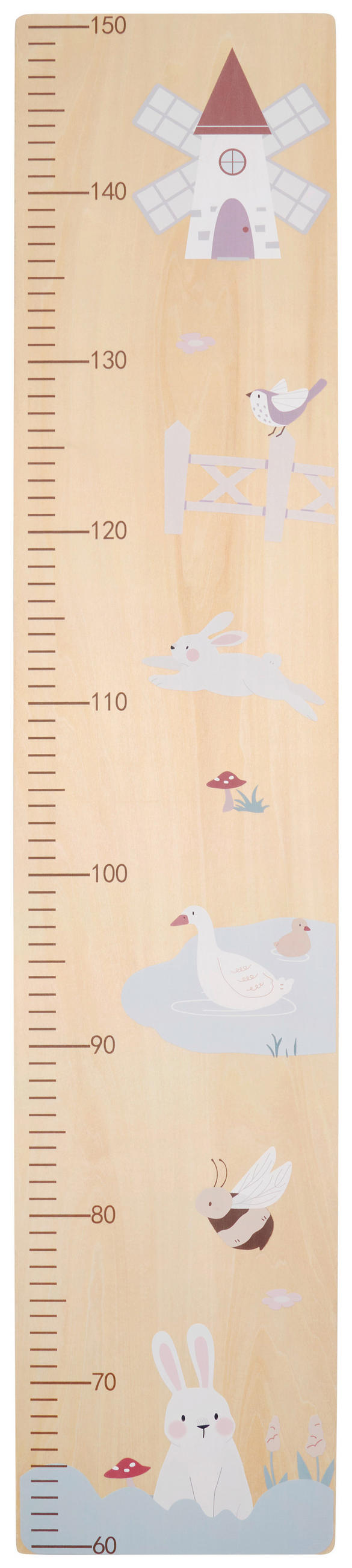 MESSLATTE  - Multicolor, Basics, Holzwerkstoff (19/80/1cm) - My Baby Lou