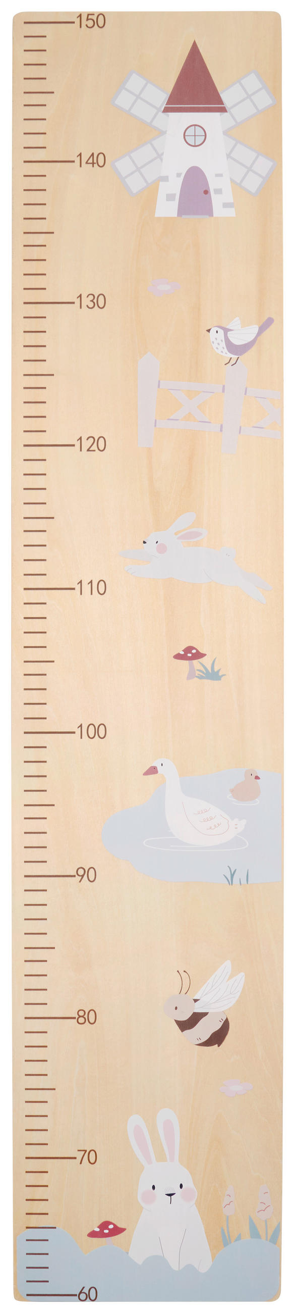 MESSLATTE  - Multicolor, Basics, Holzwerkstoff (19/80/1cm) - My Baby Lou