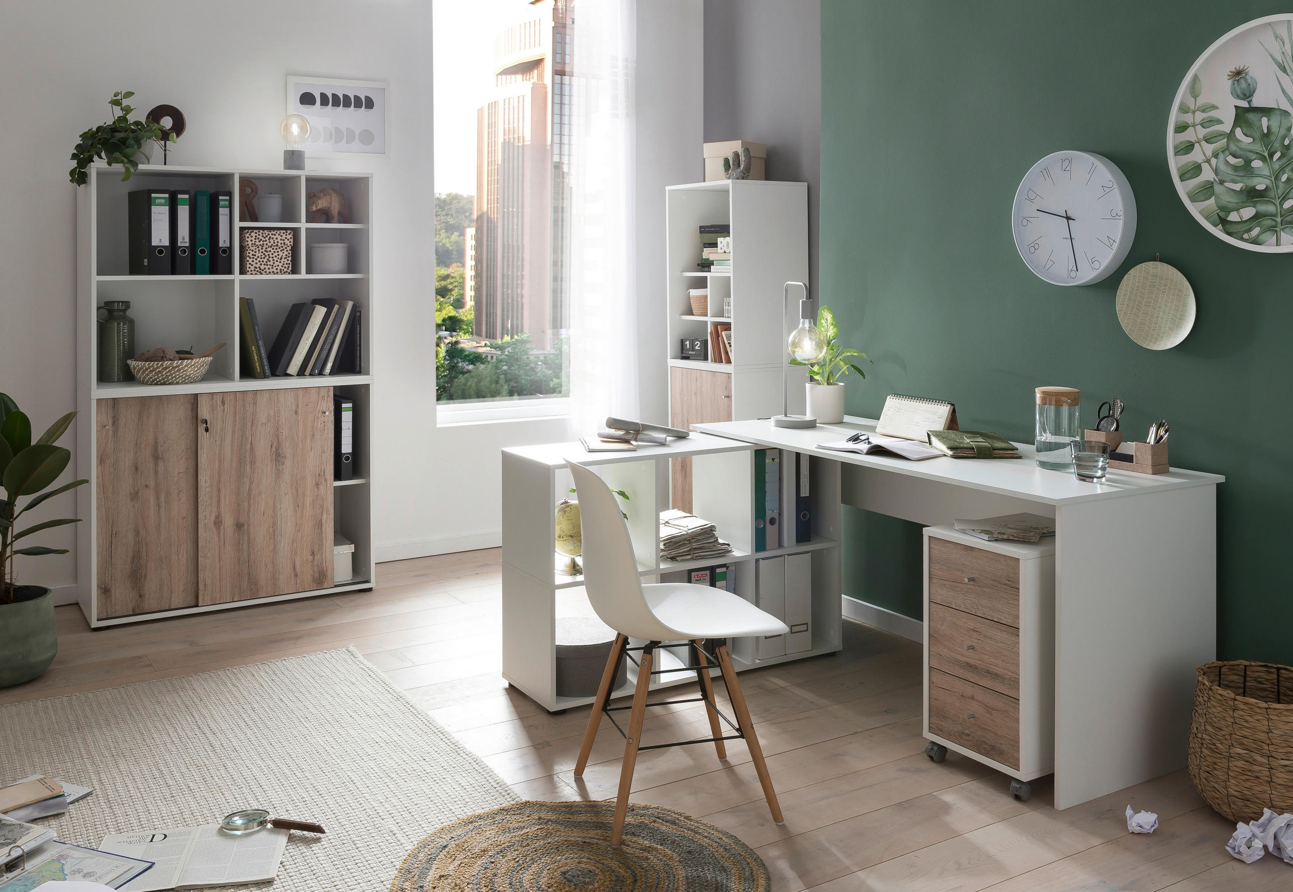 AKTENSCHRANK 165,2/151/41 cm  - Weiß, MODERN, Holzwerkstoff (165,2/151/41cm) - MID.YOU
