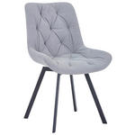 STUHL  in Eisen Mikrofaser Metall, Textil  - Schwarz/Grau, Design, Textil/Metall (54/86/62.5cm) - Carryhome