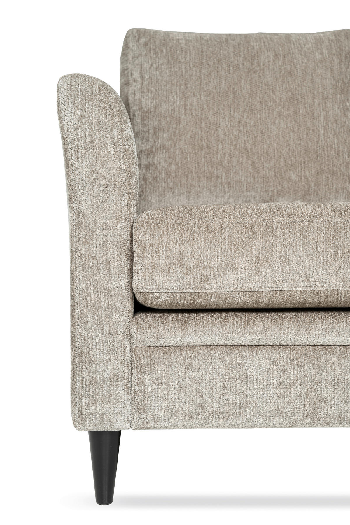 FÅTÖLJ i trä, textil cappuccino  - cappuccino/svart, Klassisk, trä/textil (80/85/90cm) - Best Price