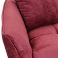 BIGSOFA Chenille Bordeaux  - Bordeaux/Schwarz, KONVENTIONELL, Kunststoff/Textil (250/75/107cm) - Carryhome