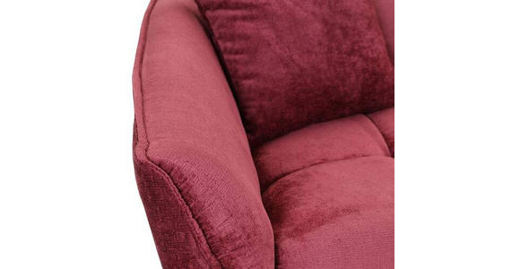 BIGSOFA Chenille Bordeaux  - Bordeaux/Schwarz, KONVENTIONELL, Kunststoff/Textil (250/75/107cm) - Carryhome