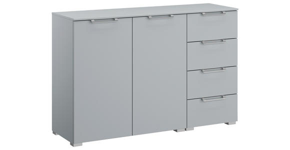 SIDEBOARD  120/81/42 cm 4 Schublade(n)  - Silberfarben/Hellgrau, Design, Holzwerkstoff/Kunststoff (120/81/42cm) - Novel