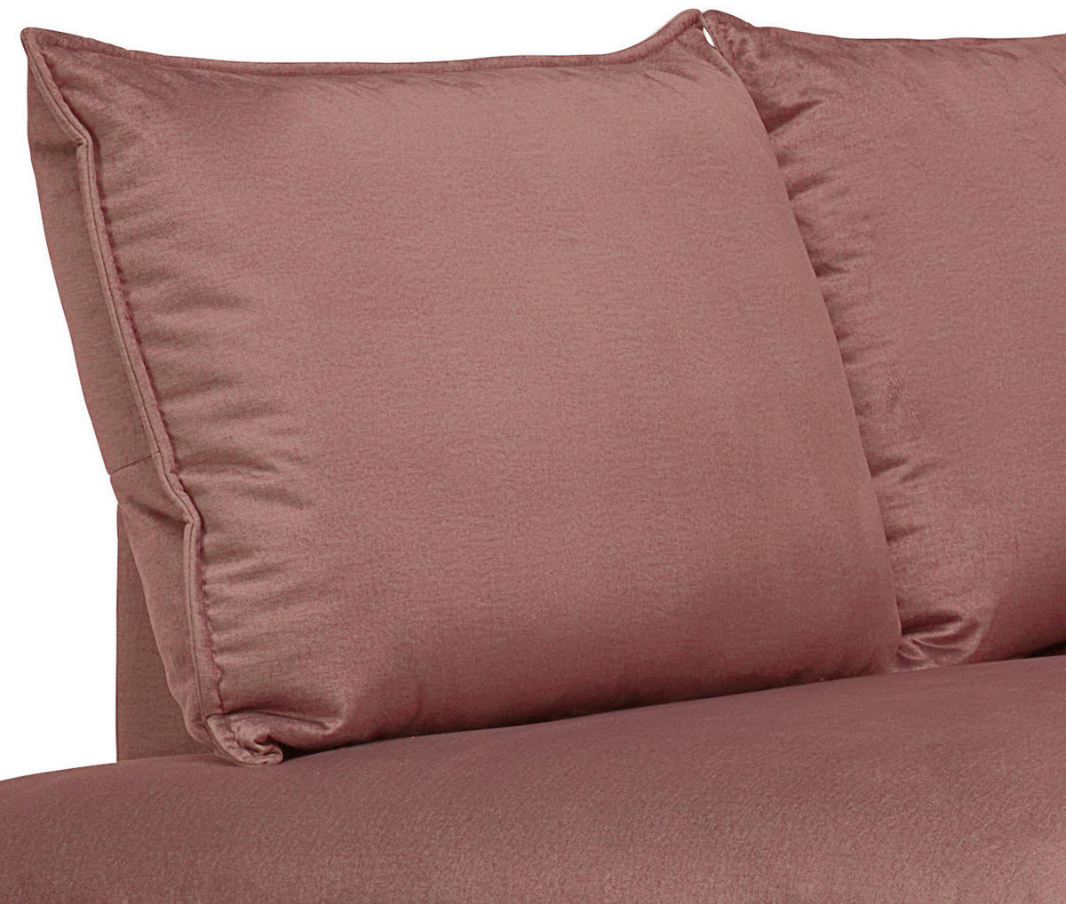 ECKSOFA in Samt Altrosa  - Schwarz/Altrosa, Design, Textil/Metall (200/241cm) - Carryhome