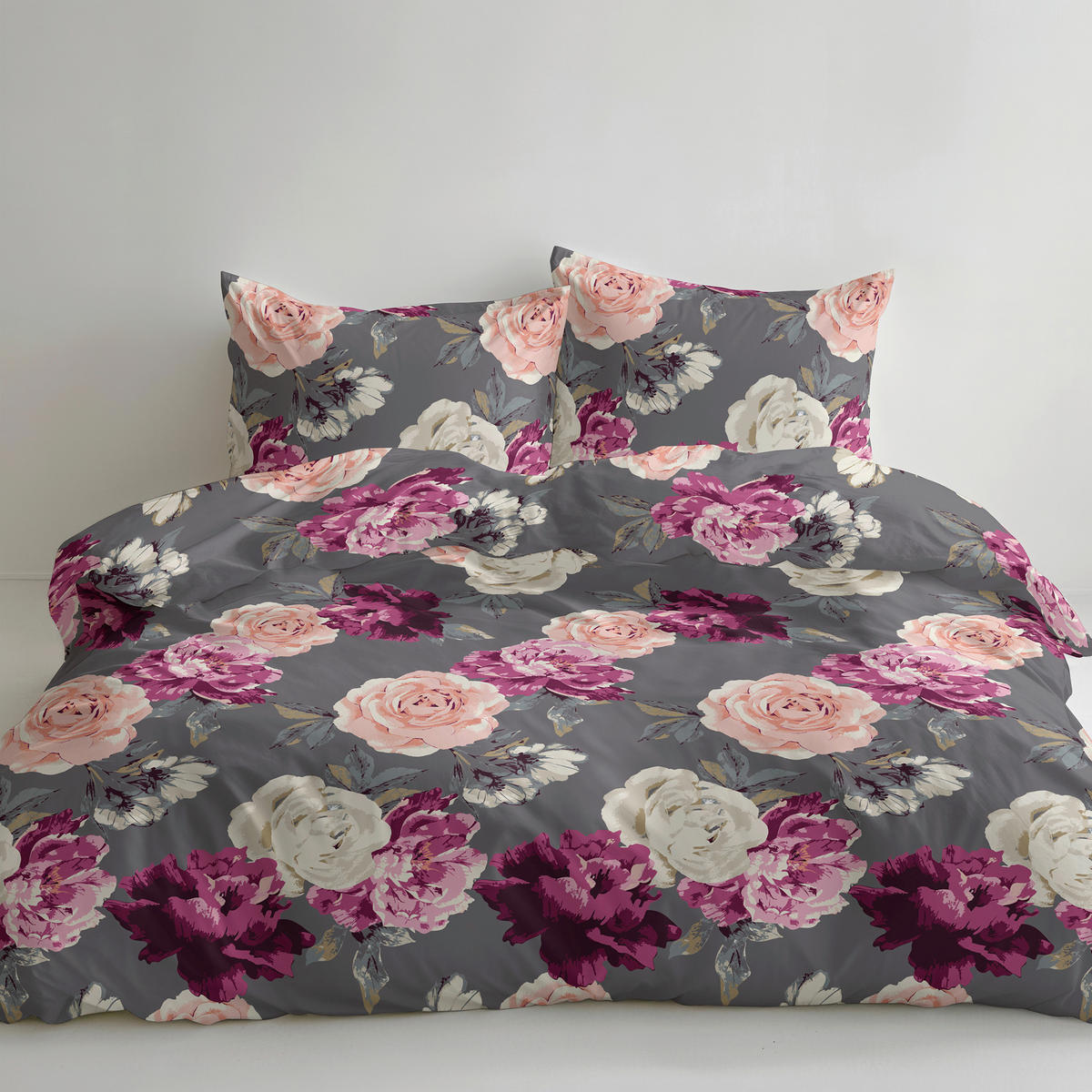 BETTWÄSCHE Renforcé 200/200 cm  - Dunkelgrau, Design, Textil (200/200cm) - Florella