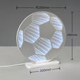 LED-DEKOLEUCHTE Football 23/24 cm  - Weiß, LIFESTYLE, Kunststoff/Metall (23/24cm) - Novel