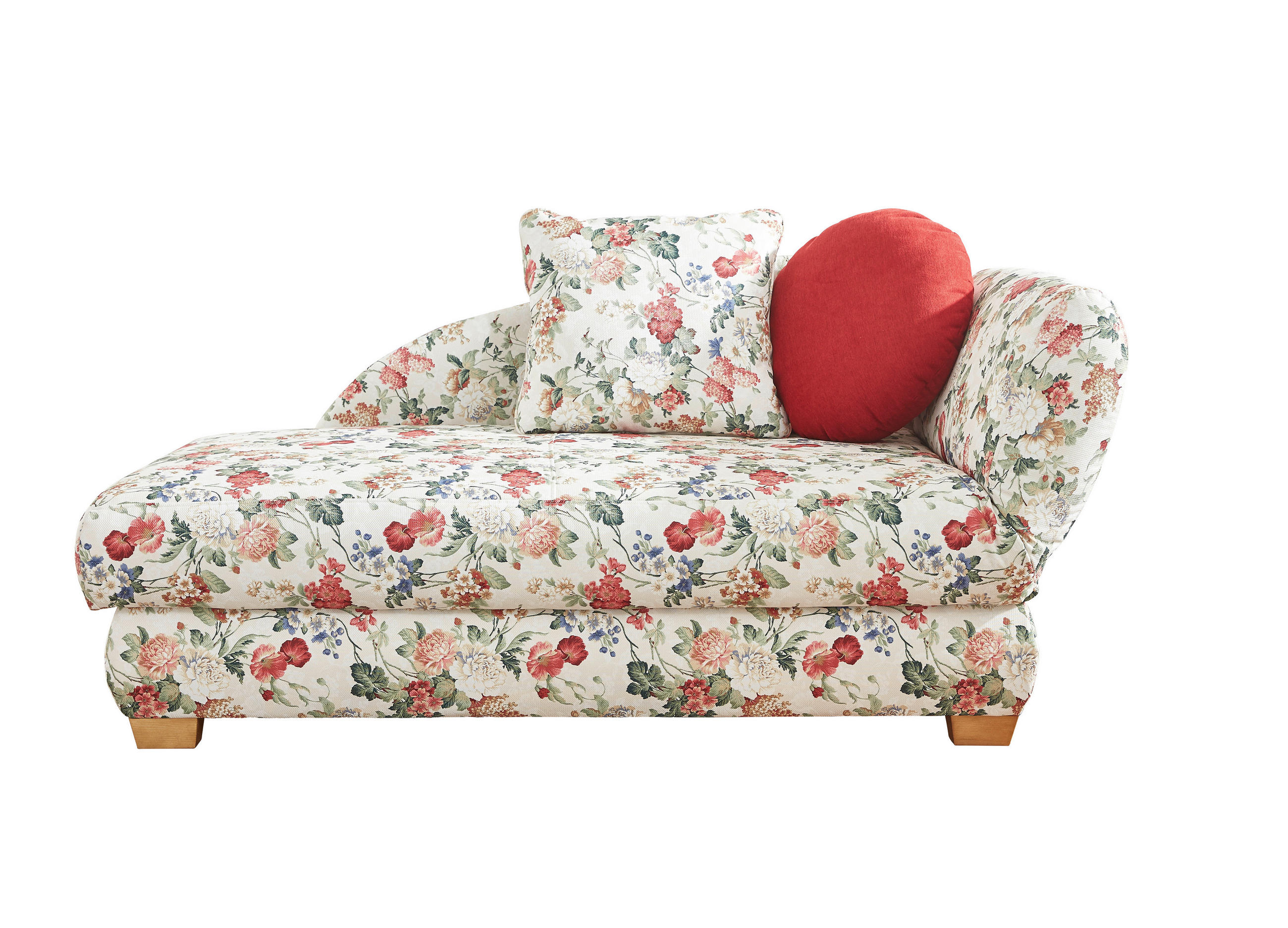 DAMSKI LEŽAJ tekstil  višebojno, bijela    - bijela/boje hrasta, Konvencionalno, tekstil (176/85/88cm) - Xora