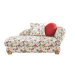 RÉCAMIERE Recamiere in Flachgewebe Multicolor, Weiß  - Eichefarben/Multicolor, LIFESTYLE, Textil (176/85/88cm) - Xora