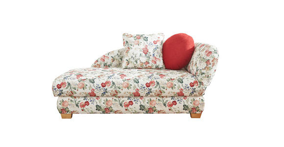 RÉCAMIERE Recamiere in Flachgewebe Multicolor, Weiß  - Eichefarben/Multicolor, LIFESTYLE, Textil (176/85/88cm) - Xora