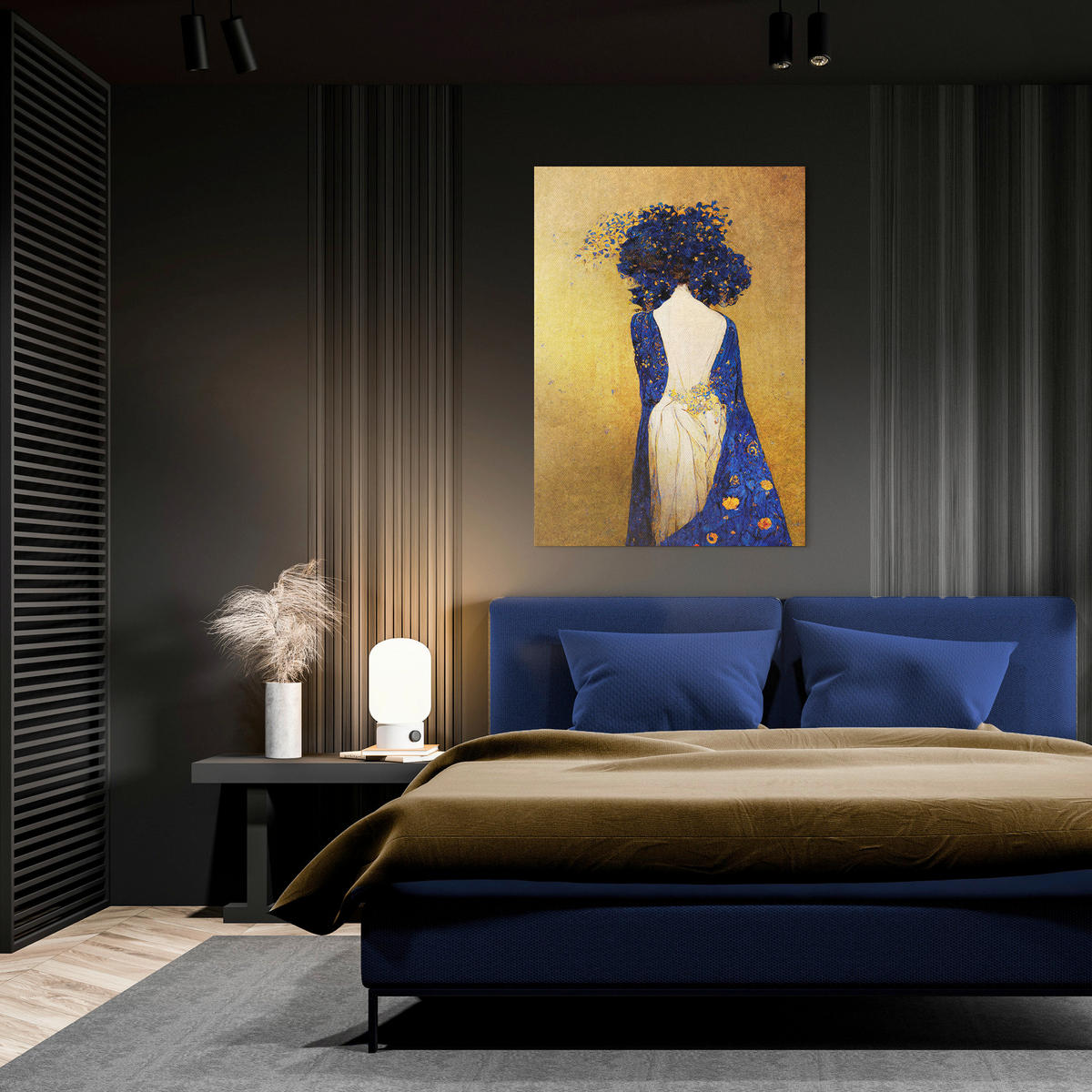 LEINWANDBILD Frauen 70/100 cm  - Beige/Goldfarben, Basics, Holz/Textil (70/100cm)