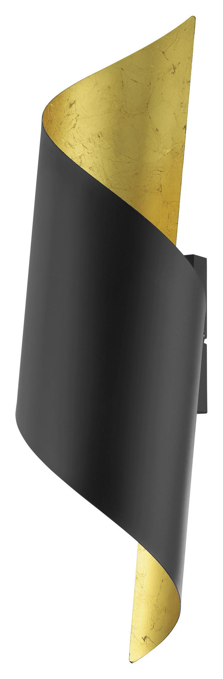 NÁSTĚNNÉ SVÍTIDLO, 16/63 cm  - černá/barvy zlata, Design, kov (16/63cm)