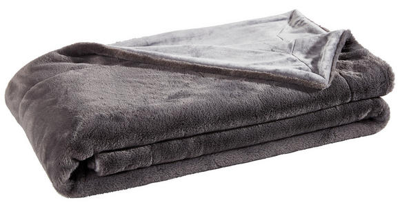 FELLDECKE YUKON 150/200 cm - Anthrazit, Design, Textil (150/200cm) - Novel