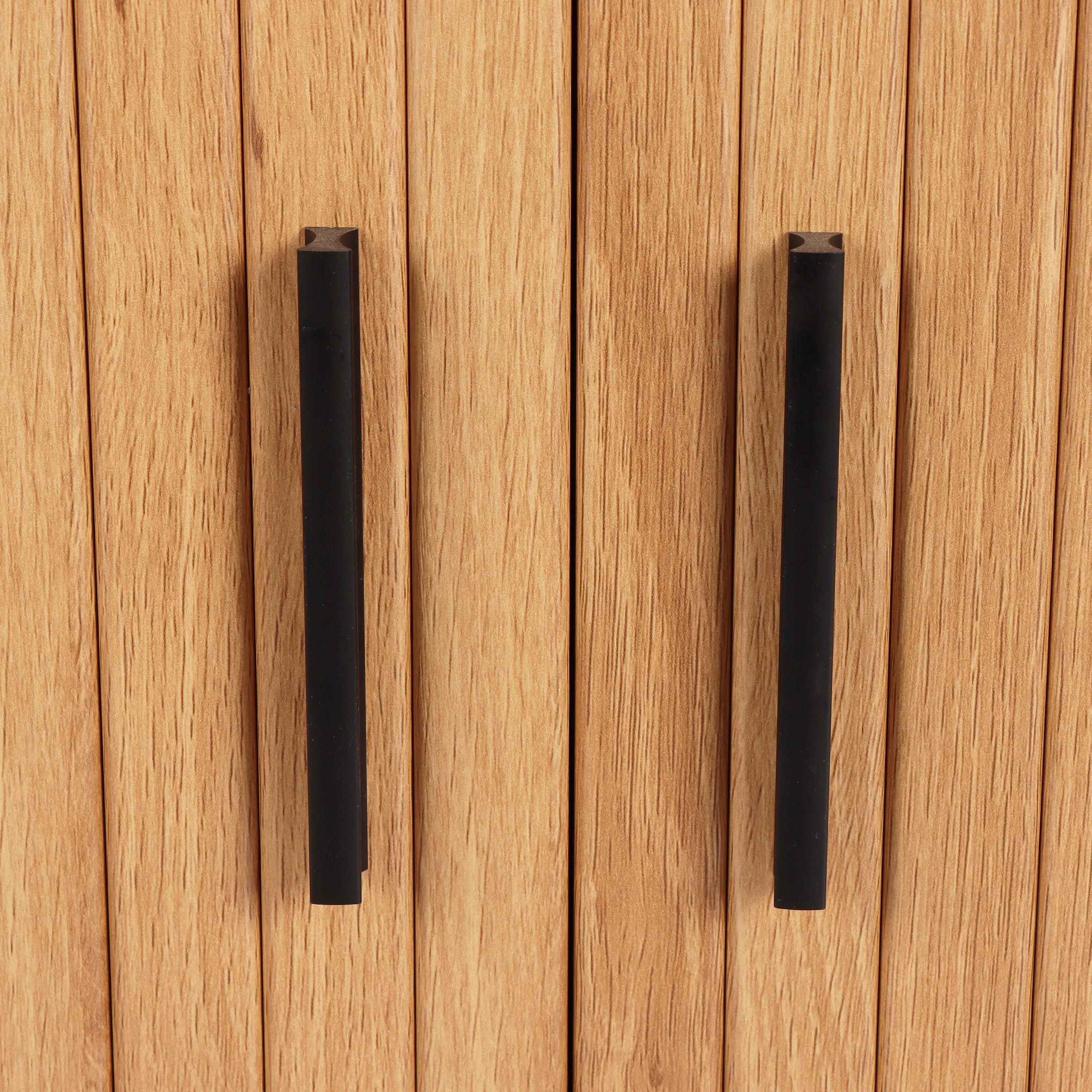 NACHTKÄSTCHEN in Schwarz, Eichefarben - Eichefarben/Schwarz, Design, Holzwerkstoff/Metall (45/55/40cm) - Xora