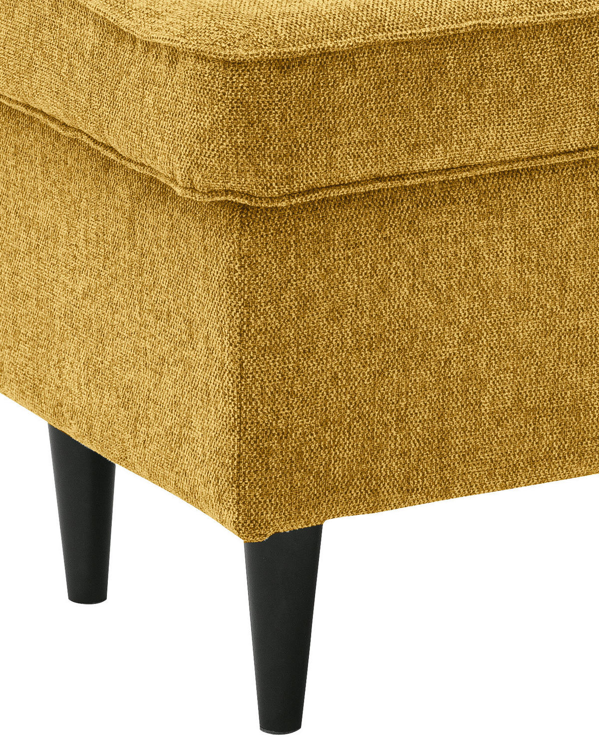TABURET, textil, kompozitní dřevo, 63/43/42 cm - černá/žlutá, Basics, kompozitní dřevo/textil (63/43/42cm) - MID.YOU