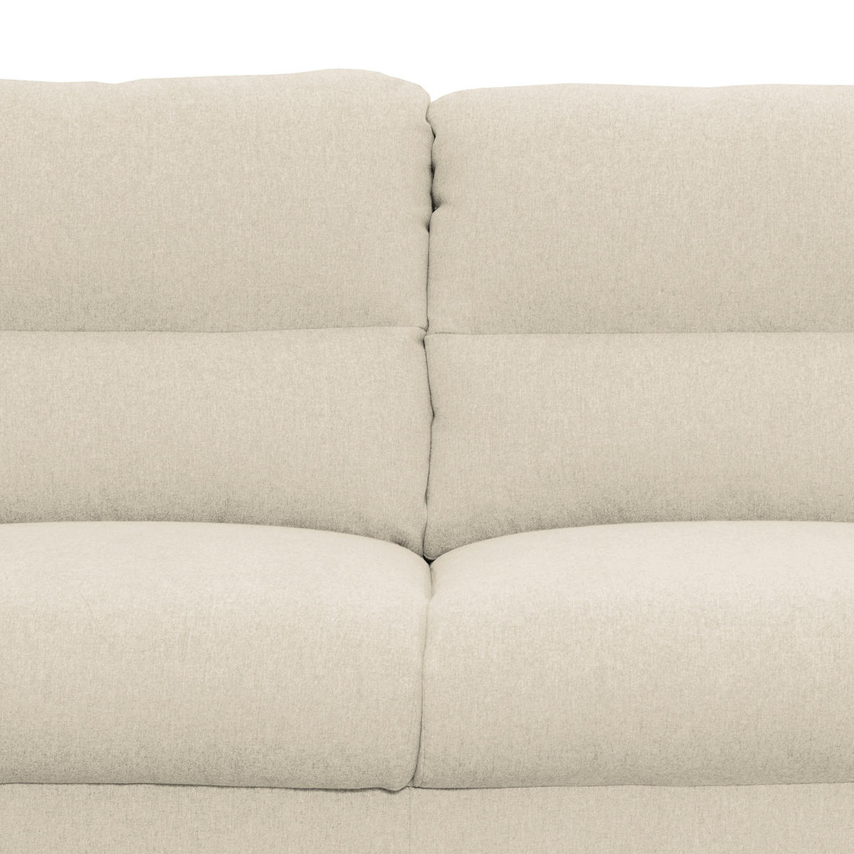 2-SITZER-SOFA in Webstoff Creme  - Creme/Schwarz, Design, Holz/Textil (158/87/88cm) - Livetastic