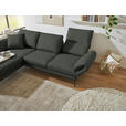 ECKSOFA  in Flachgewebe Grün  175-224/255-365 cm  - Schwarz/Grün, Design, Textil/Metall (175-224/255-365cm) - Dieter Knoll