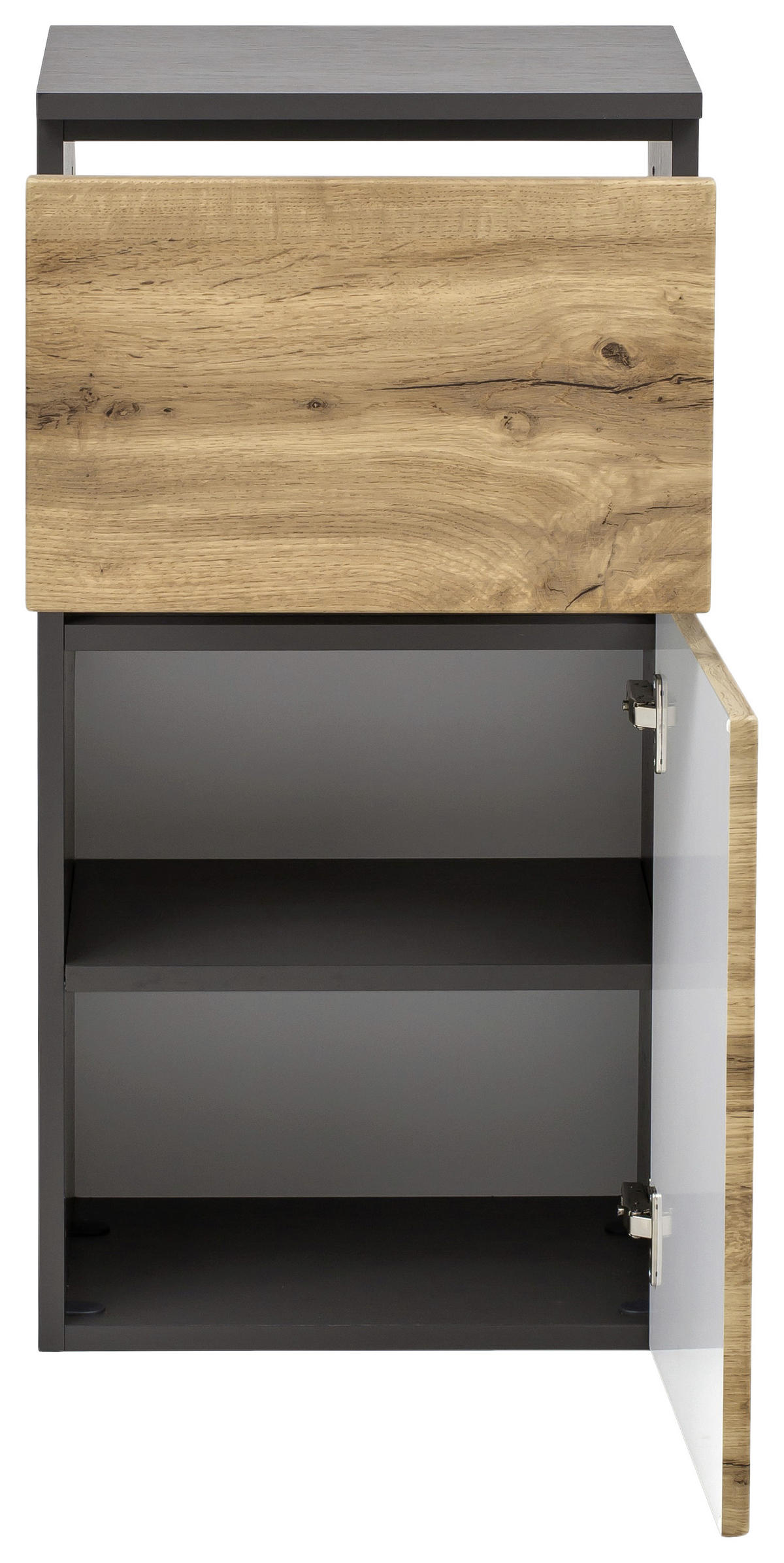 UNTERSCHRANK 40/79/35 cm   - Eichefarben/Silberfarben, KONVENTIONELL, Holzwerkstoff (40/79/35cm) - Held